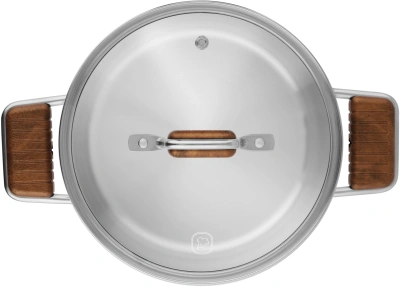 Кастрюля Rondell Fjord RDS-1792 5.2л. d=24см (с крышкой) стальной