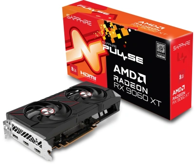 Видеокарта Sapphire PCI-E 5.0 11350-04-20G PULSE AMD RADEON RX 9060 XT GAMING OC 8GB DUAL AMD Radeon RX 9060XT 8Gb 128bit GDDR6 2700/20000 HDMIx2 DPx1 HDCP Ret