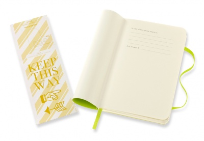 Блокнот Moleskine CLASSIC SOFT QP611C2 Pocket 90x140мм 192стр. линейка мягкая обложка лайм