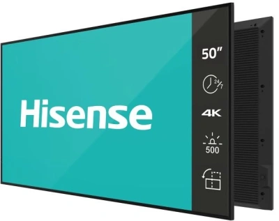 Панель Hisense 50" 50DM66D черный LED 8ms 16:9 HDMI M/M матовая 1200:1 500cd 178гр/178гр 3840x2160 DP 4K USB 11кг
