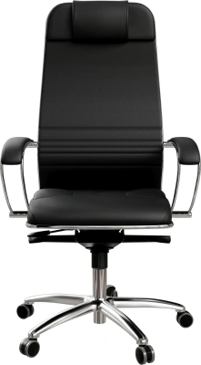 Кресло Метта Samurai KL-1 черный сиденье черный экокожа с подголов. крестов. алюминий хром