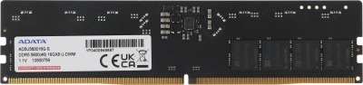 Память DDR5 16GB 5600MHz A-Data AD5U560016G-S RTL PC5-44800 CL46 DIMM UDIMM 288-pin 1.1В single rank Ret