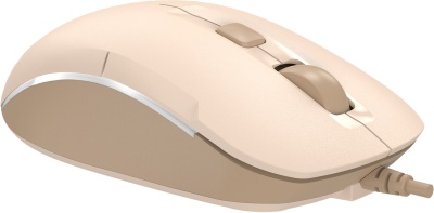 Мышь A4Tech Fstyler FM26 бежевый/коричневый оптическая 1600dpi USB для ноутбука 4but (FM26 USB (CAFE LATTE))
