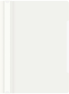 Папка-скоросшиватель Бюрократ -PS20WH A4 прозрач.верх.лист пластик белый 0.12/0.16