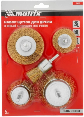 Комплект насадок для дрелей Matrix 74492 золотистый