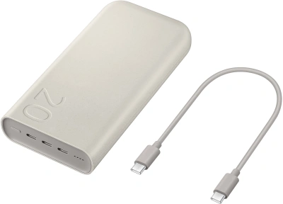 Мобильный аккумулятор Samsung EB-P4520 20000mAh PD3.0 45W 4A 3xUSB-C бежевый (EB-P4520XUEGRU)