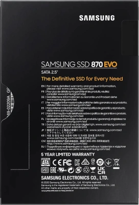 Накопитель SSD Samsung SATA-III 250GB MZ-77E250B/AM 870 EVO 2.5"