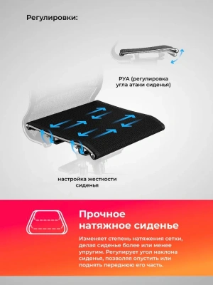 Кресло Метта ErgoLife Set 7 черный сиденье черный сетка с подголов. крестов. сталь хром