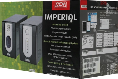 Источник бесперебойного питания Powercom Imperial IMP-2000AP 1200Вт 2000ВА черный