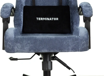 Кресло игровое Knight Terminator синий Light-27 крестов. металл