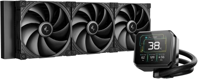 Система водяного охлаждения Deepcool Spartacus 420 ARGB Soc-AM5/AM4/1200/1700/1851 черный 4-pin 32.89dB Al LCD 350W 2647gr Ret (R-SPT420-BKDSMP-G-1)