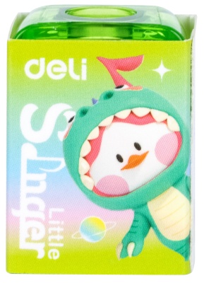 Точилка для карандашей ручная Deli EH552 Little Singer 1 отверстие пластик ассорти коробка