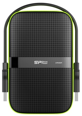 Жесткий диск Silicon Power USB3.0 2TB SP020TBPHDA60S3K A60 SP020TBPHDA60S3K Armor 2.5" черный/зеленый