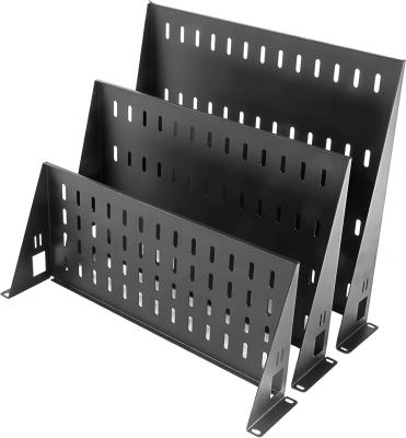 Полка стационарная ЦМО МС-20-9005 2U нагр.:15кг. 19" 200мм черный (упак.:1шт)