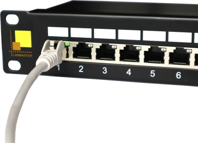 Патч-панель Lanmaster LAN-PPI24S6 19" 1U 24xRJ45 кат.6 STP