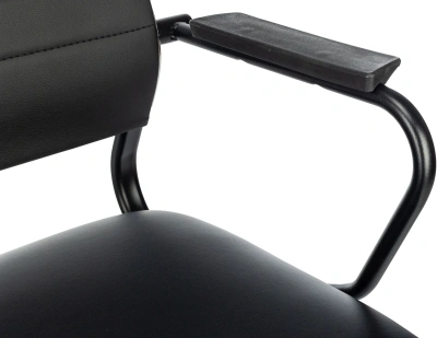 Кресло Бюрократ CH Balance-Low PU черный экокожа низк.спин. крестов. металл