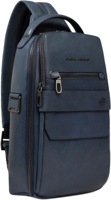 Рюкзак слинг мужской Piquadro Solm CA7028S141/AV серо-голубой натур.кожа