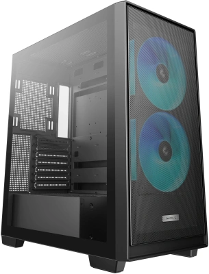Корпус Deepcool CG580 MESH 2F черный без БП ATX 10x120mm 3x140mm 2xUSB3.0 audio bott PSU