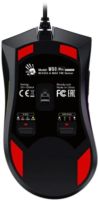 Мышь A4Tech Bloody W90 Max черный оптическая 10000dpi USB 10but (W90 MAX ( STONE BLACK))