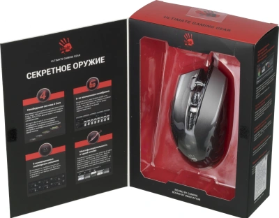 Мышь A4Tech Bloody J95s серый оптическая 8000dpi USB 9but (J95S GREY)