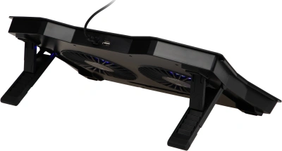 Подставка для ноутбука Digma D-NCP180-2x110 18" 410x280x34мм 20дБ 2xUSB 2x 110ммFAN 700г пластик ABS черный