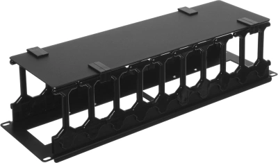 Кабельный органайзер горизонтальный ЦМО ГКО-П-3-9005 пальцы 3U шир.:19" глуб.:116мм