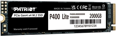 Накопитель SSD Patriot PCIe 4.0 x4 2TB P400LP2KGM28H P400 Lite M.2 2280