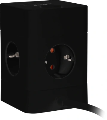 Сетевой удлинитель Buro BU-PTE4.1UC-B 1.5м (4 розетки) черный (коробка)