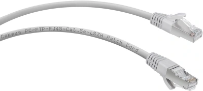 Патч-корд Cabeus PC-FTP-RJ45-CAT.5E-1M-LSZH F/UTP RJ-45 вил.-вилка RJ-45 кат.5E 1м серый LSZH