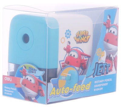 Точилка для карандашей механическая Deli ER10409 Super Wings 1 отверстие пластик ассорти