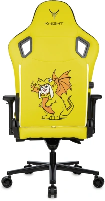 Кресло игровое Knight Craft Dragon желтый экокожа с подголов. крестов. металл