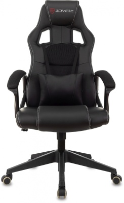 Кресло игровое Zombie Arena черный ткань/эко.кожа крестов. пластик