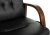 Кресло Бюрократ T-9928WALNUT-CF черный кожа на ножках дерево Кресло Бюрократ T-9928WALNUT-CF черный кожа на ножках дерево