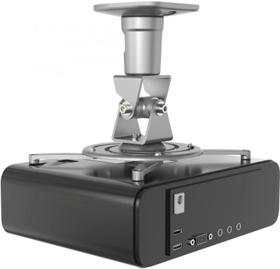 Кронштейн для проектора Cactus CS-VM-PR01-AL серебристый макс.10кг потолочный поворот и наклон