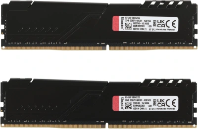 Память DDR4 2x16Gb 3600MHz Kingston KF436C18BBK2/32 Fury Beast Black RTL Gaming PC4-28800 CL18 DIMM 288-pin 1.35В single rank с радиатором Ret