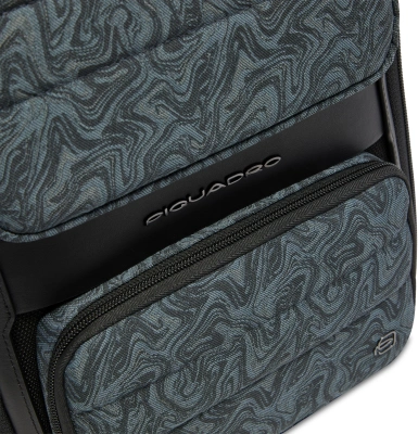 Рюкзак мужской Piquadro Oberon CA7278W150/BLUS темно-синий нейлон/натур.кожа