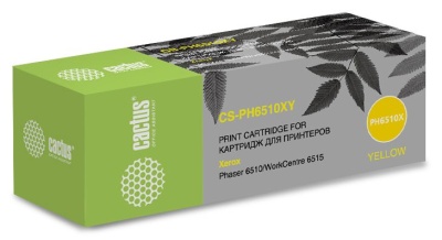 Картридж лазерный Cactus CS-PH6510XY 106R03695 желтый (4300стр.) для Xerox Phaser 6510/WC6515