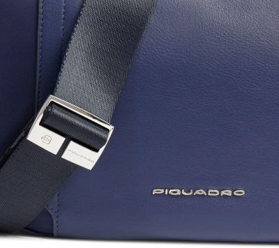 Сумка женская Piquadro Lyra BD6657W92T/BLU темно-синяя нейлон/натур.кожа