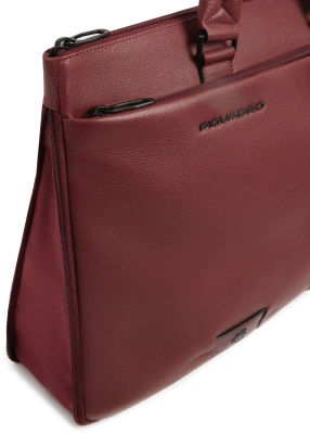 Деловая сумка мужская Piquadro Russel CA4021W137/CU с отделением для ноутбука 15.6" красное дерево натур.кожа