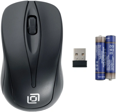 Мышь Оклик 675MW черный оптическая 1200dpi беспров. USB для ноутбука 3but (1025915)