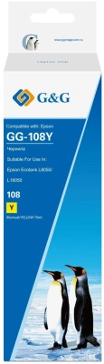 Чернила G&G GG-108Y C13T09C44A желтый70мл для Epson Ecotank L8050/L18050
