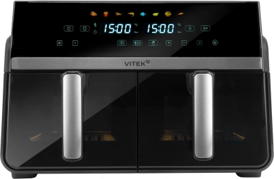 Аэрогриль Vitek VT-AF1001 10л 2200Вт черный/серебристый