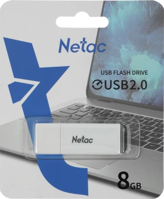 Флеш Диск Netac 8Gb U185 NT03U185N-008G-20WH USB2.0 белый