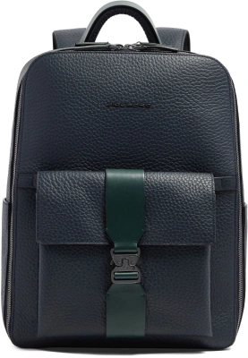 Рюкзак Piquadro Materia CA7263W151/BLUVE синий/зеленый натур.кожа