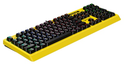 Клавиатура A4Tech B810RC Punk механическая желтый/черный USB for gamer LED (B810RC ( PUNK YELLOW )) кабель 1.8м