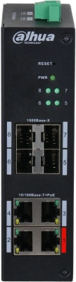 Коммутатор Dahua DH-HS4408-4ET-96 (L2) 4x100Мбит/с 4x1Гбит/с 4SFP 4PoE 96W управляемый