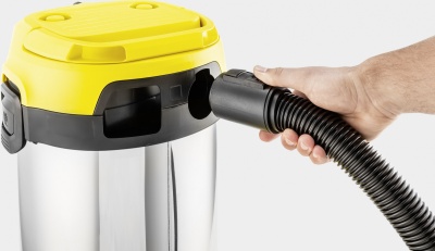 Строительный пылесос Karcher WD 2 Plus S V-15/4/18 1000Вт (уборка: сухая/влажная/выдув/сбор воды) желтый