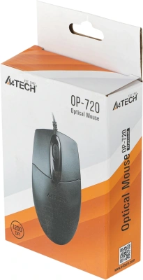 Мышь A4Tech OP-720 черный оптическая 1200dpi USB 3but (OP-720 USB (BLACK))