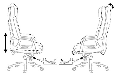 Кресло руководителя Бюрократ _DAO белый кожа крестов. алюминий