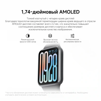 Фитнес-трекер Xiaomi Smart Band 9 Pro AMOLED корп.:серебристый рем.:серебристый (BHR8715GL)